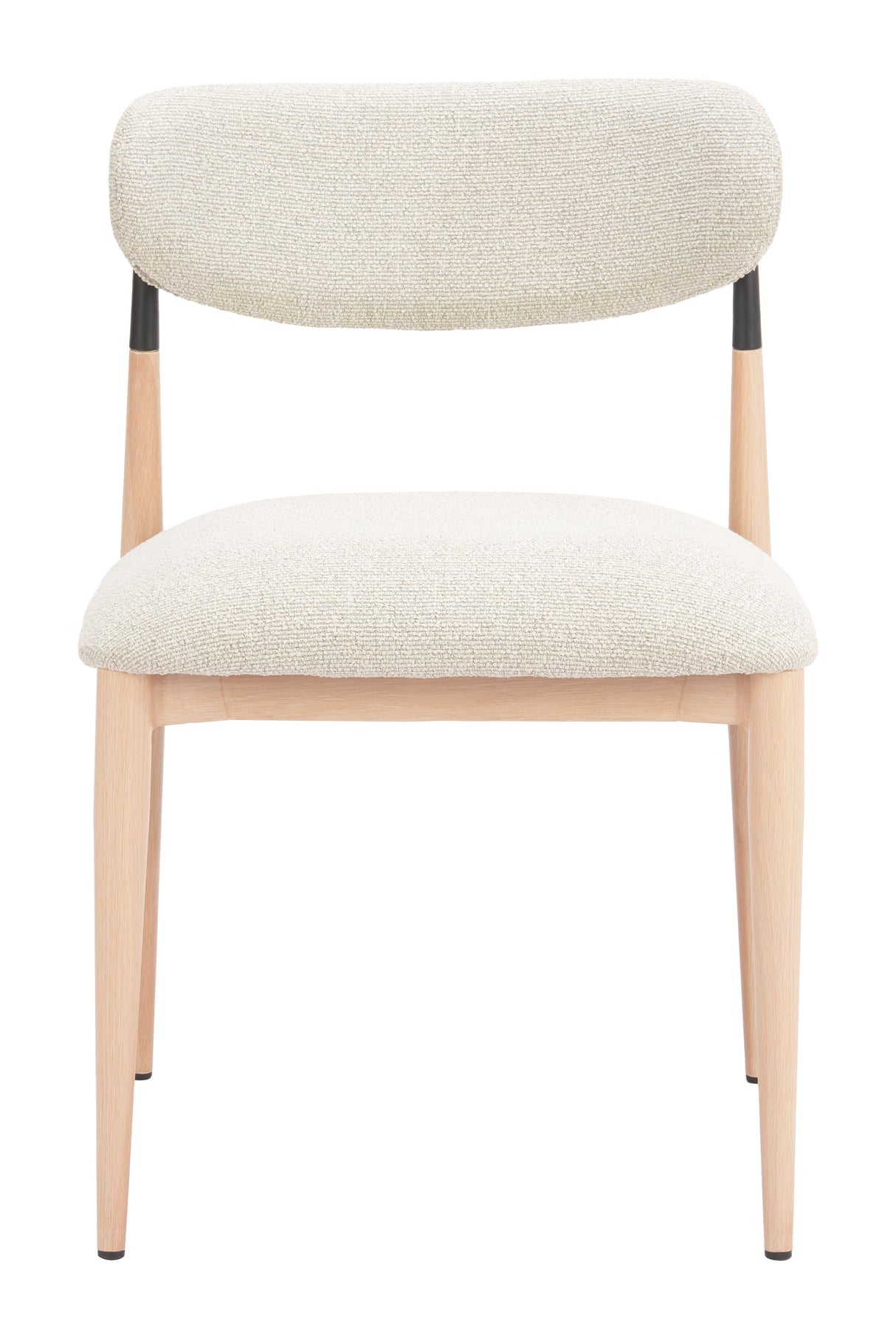 Equinox Oyster Gray & Natural Armless Dining Chair (Set of 2) by Zuomod at Eve Furniture