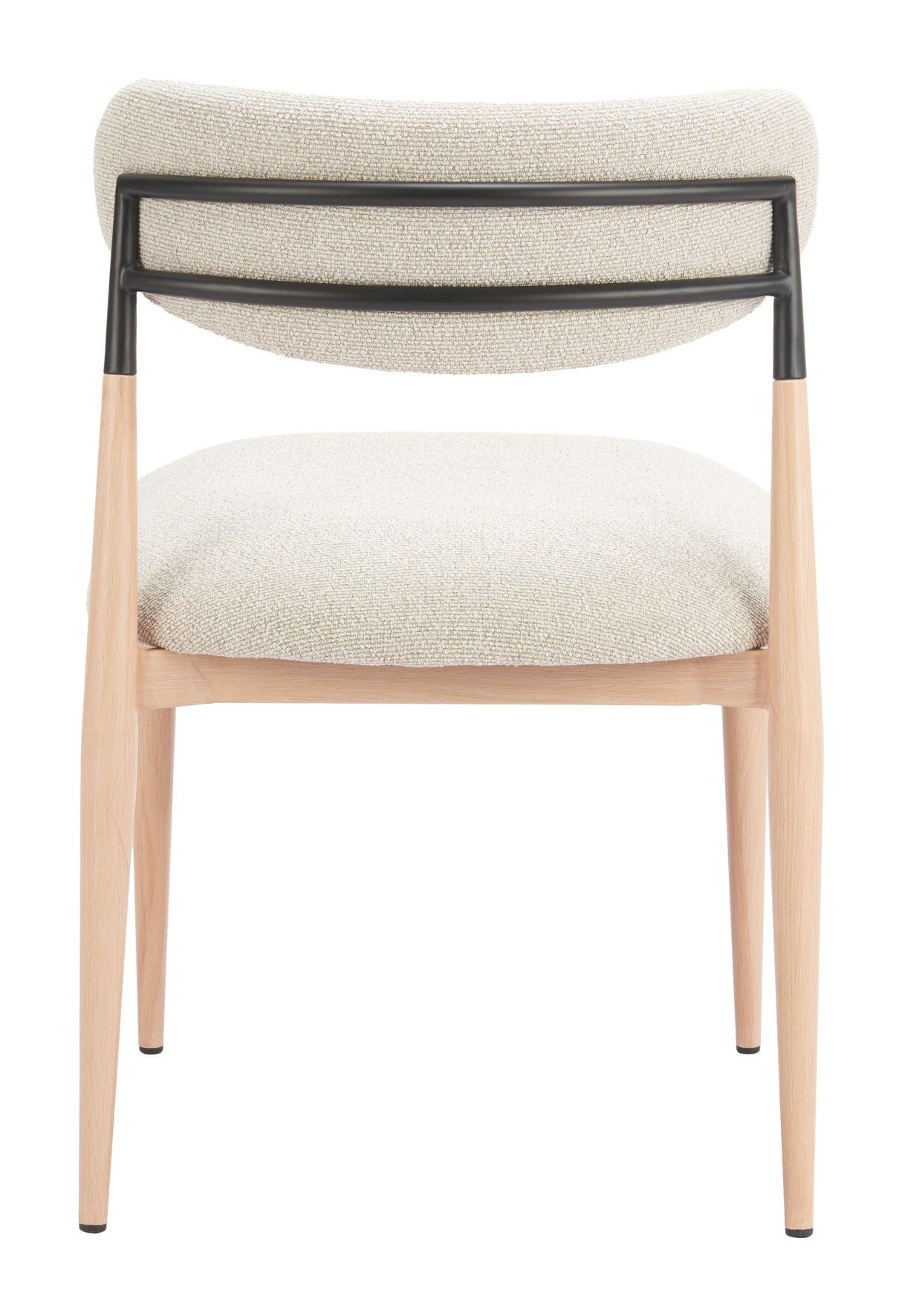 Equinox Oyster Gray & Natural Armless Dining Chair (Set of 2) by Zuomod at Eve Furniture