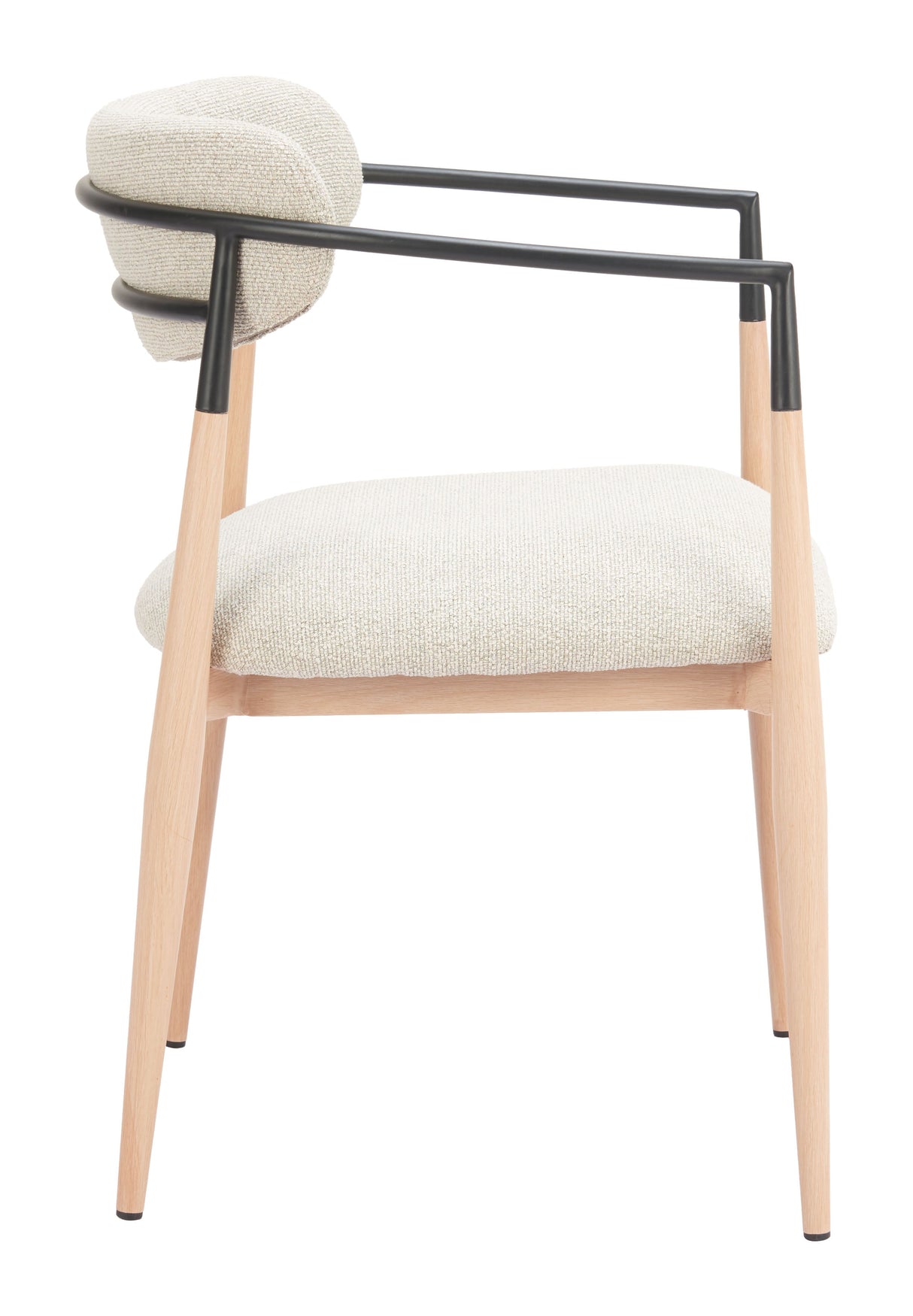 Equinox Oyster Gray & Natural Dining Chair by Zuomod at Eve Furniture