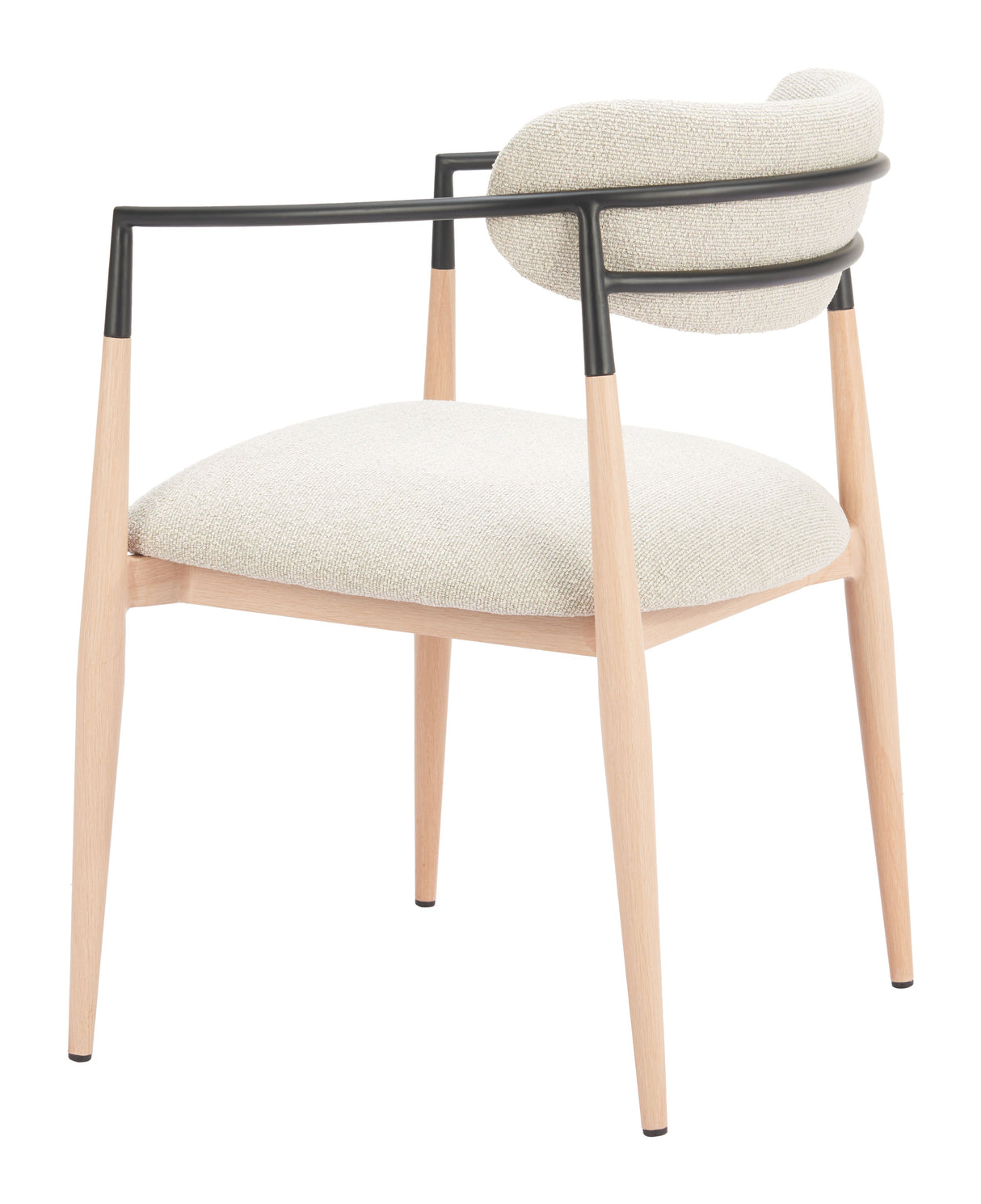 Equinox Oyster Gray & Natural Dining Chair by Zuomod at Eve Furniture