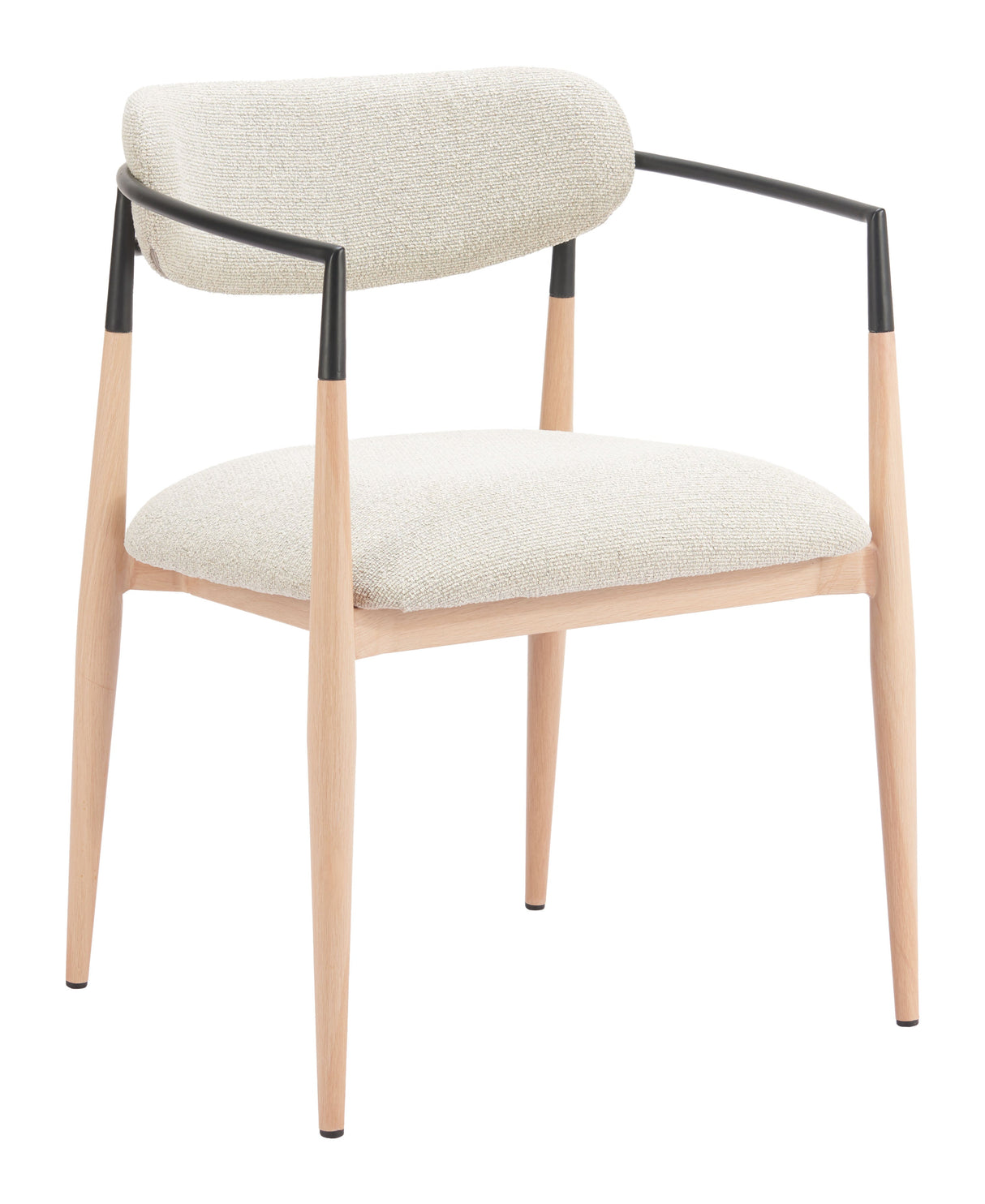 Equinox Oyster Gray & Natural Dining Chair by Zuomod at Eve Furniture