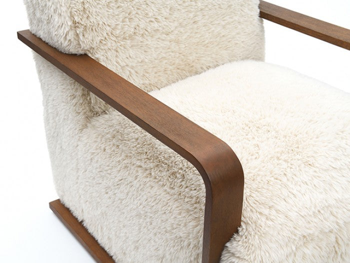 Eramo Contemporary Sand Accent Chair by Furniture of America at Eve Furniture