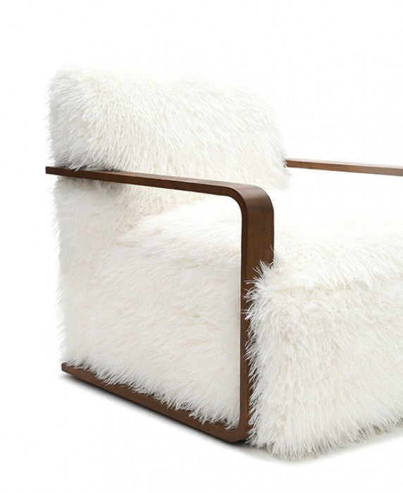 Eramo Contemporary White Accent Chair by Furniture of America at Eve Furniture