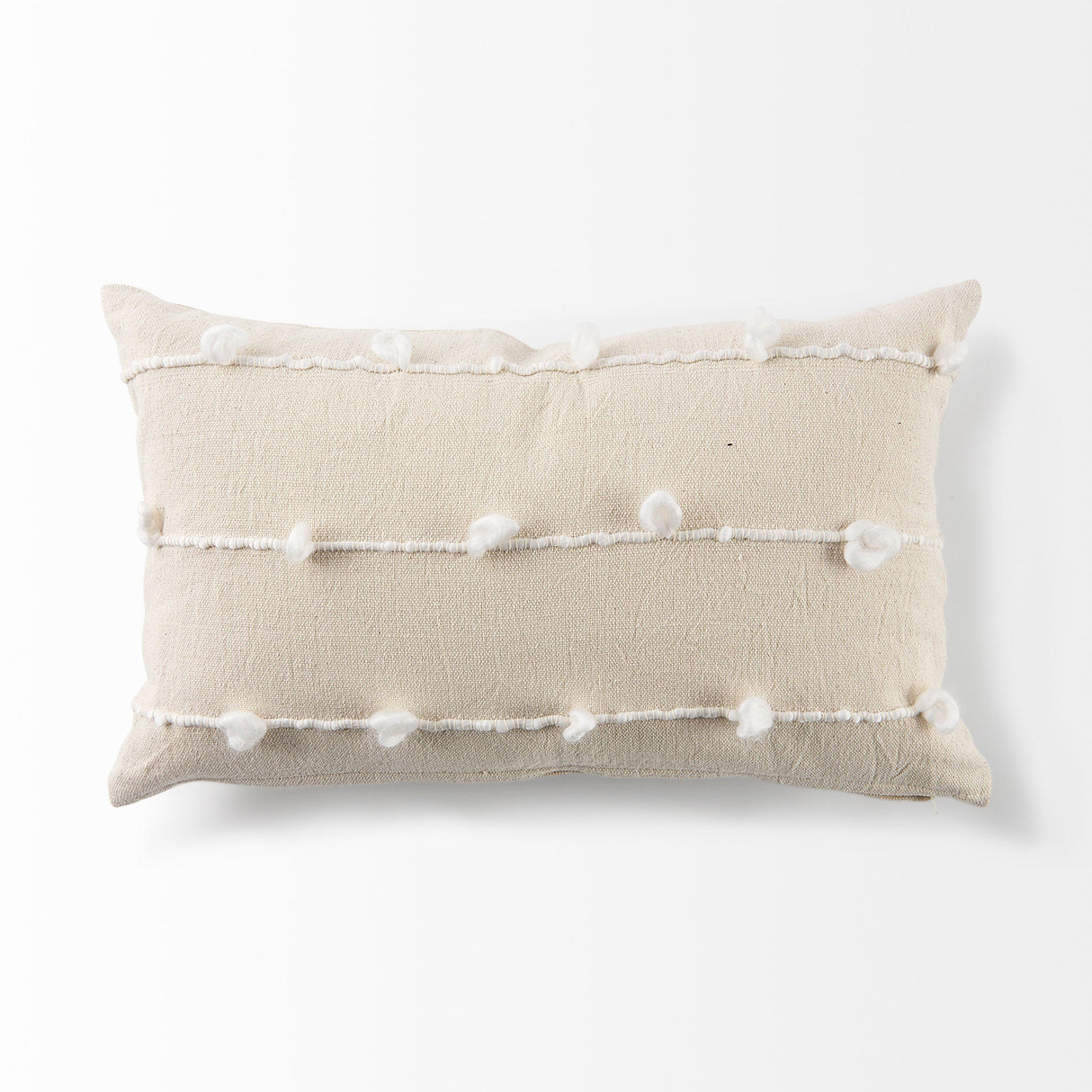 Erica Cream With White Detail Decorative Pillow Cover by Mercana at Eve Furniture