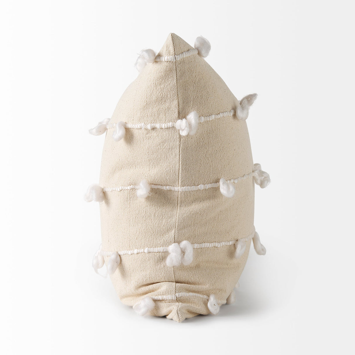 Erica Cream With White Detail Pillow Cover w/Non-Allergen Filler, Set of 2 by Mercana at Eve Furniture