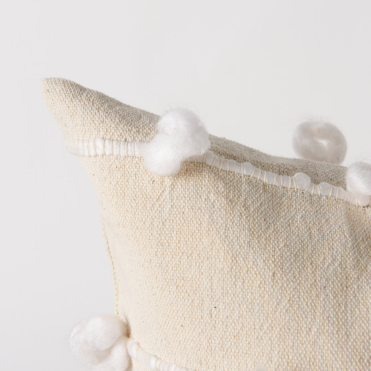 Erica Cream With White Detail Pillow Cover w/Non-Allergen Filler, Set of 2 by Mercana at Eve Furniture