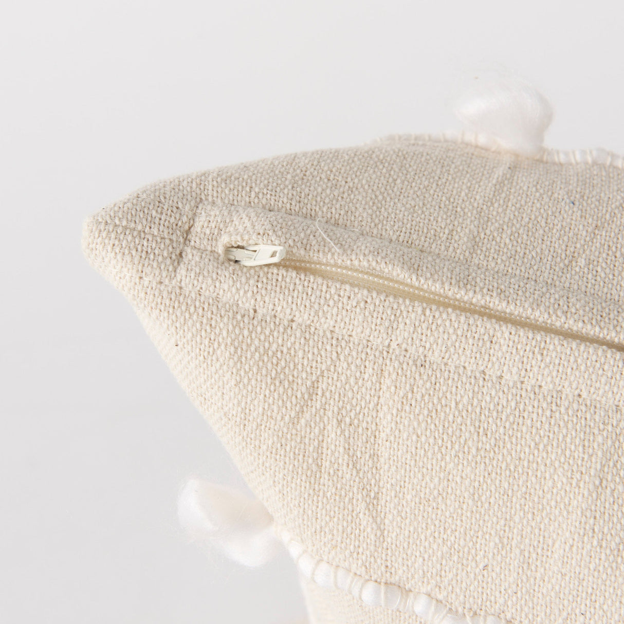 Erica Cream With White Detail Pillow Cover w/Non-Allergen Filler, Set of 2 by Mercana at Eve Furniture