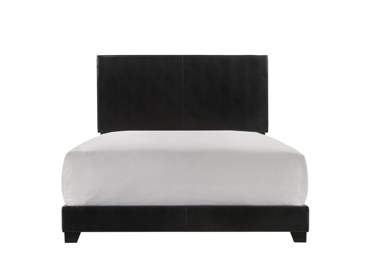 Erin Black PU Leather Full Upholstered Bed by Crown Mark at Eve Furniture