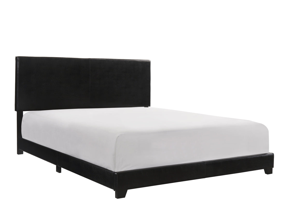 Erin Black PU Leather Full Upholstered Bed by Crown Mark at Eve Furniture