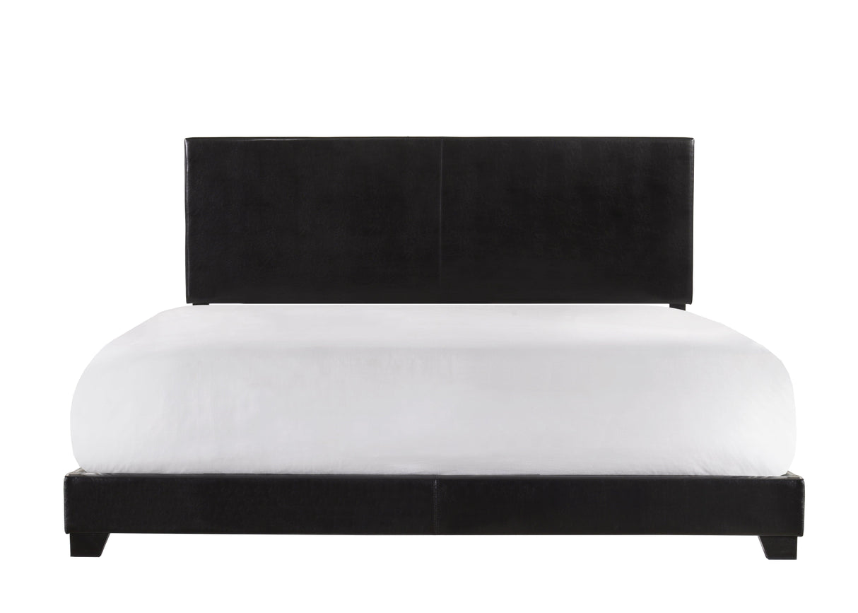 Erin Black PU Leather King Upholstered Bed by Crown Mark at Eve Furniture