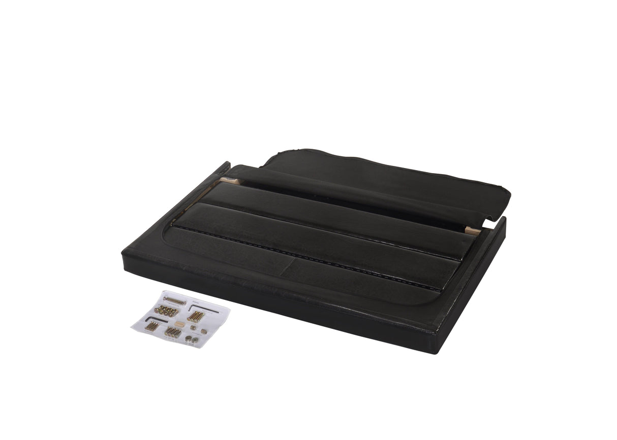 Erin Black PU Leather Twin Upholstered Bed by Crown Mark at Eve Furniture