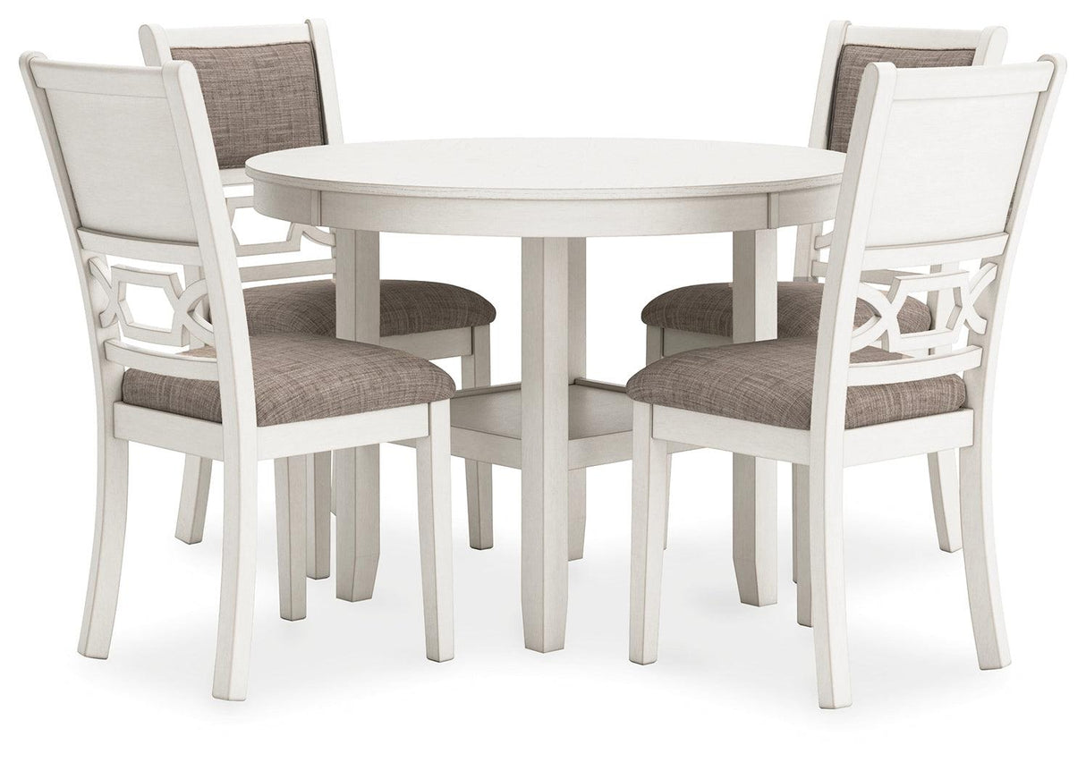 Erinberg Antique White Dining Table and 4 Chairs by Ashley at Eve Furniture