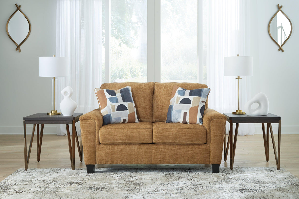 Erinslane Honey Loveseat by Ashley at Eve Furniture