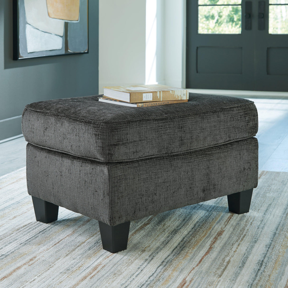 Erinslane Dusk Ottoman by Ashley at Eve Furniture