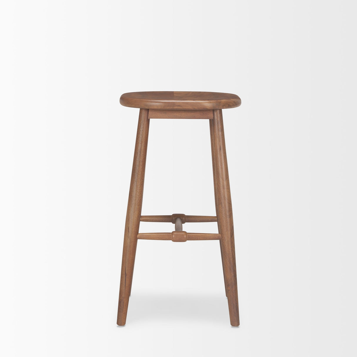 Ernest Medium Brown Wood Bar Stool by Mercana at Eve Furniture