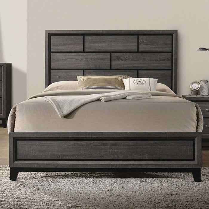 Errico Gray 4-Piece Queen Bedroom Set by Furniture of America at Eve Furniture