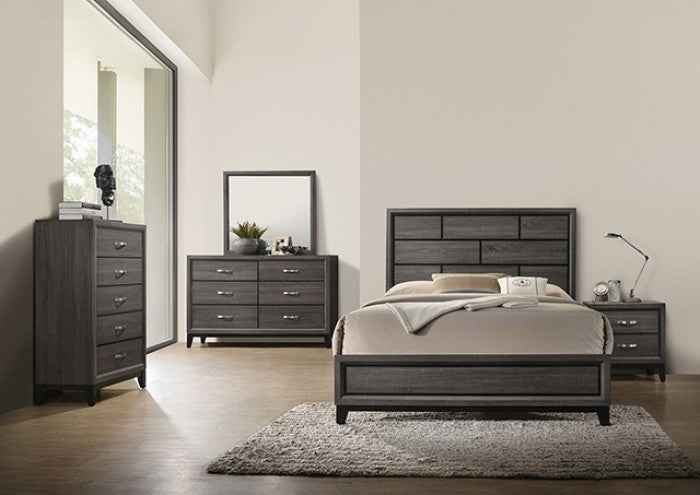 Errico Gray 4-Piece Queen Bedroom Set by Furniture of America at Eve Furniture