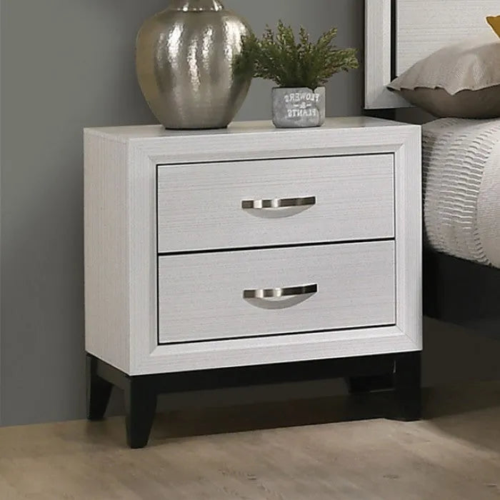 Errico White 4-Piece Queen Bedroom Set by Furniture of America at Eve Furniture
