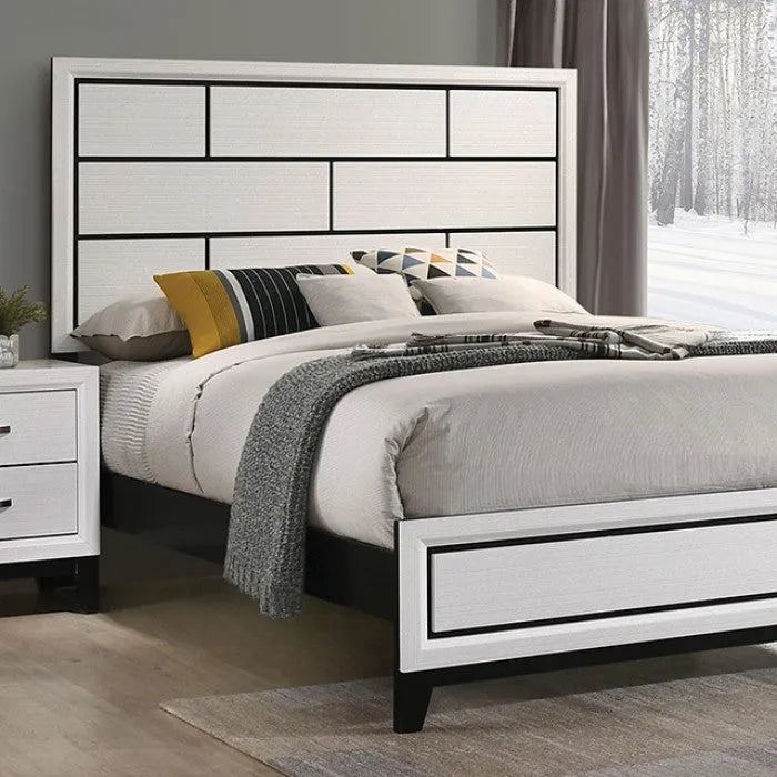 Errico White 4-Piece Queen Bedroom Set by Furniture of America at Eve Furniture
