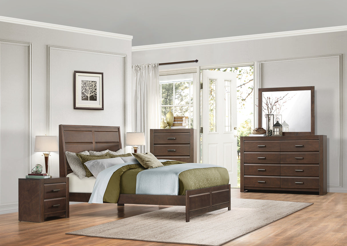 Erwan Espresso California King Panel Bed by Homelegance at Eve Furniture