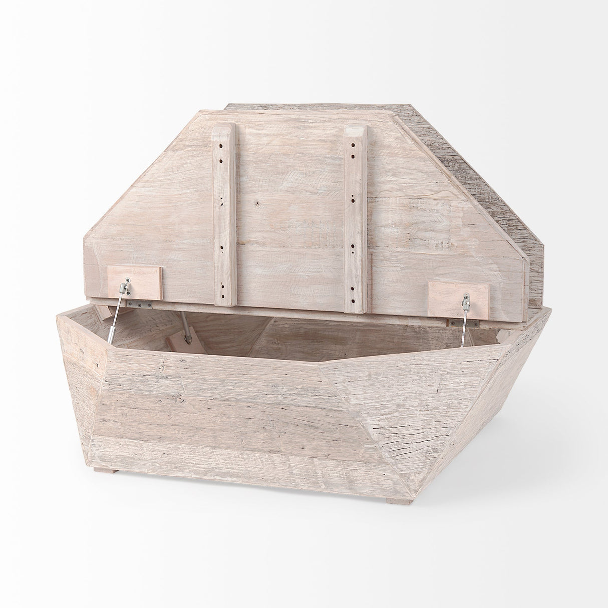 Esagono Octagonal Reclaimed Wood Coffee Table w/ Storage by Mercana at Eve Furniture