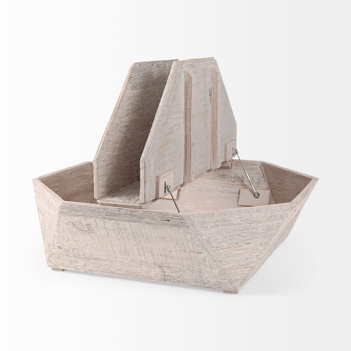 Esagono Octagonal Reclaimed Wood Coffee Table w/ Storage by Mercana at Eve Furniture
