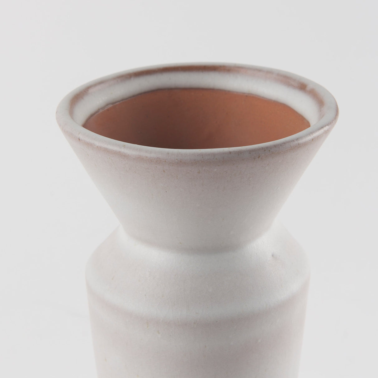 Esme 4.5L x 4.5W x 10.4H Whitewashed Ceramic Vase by Mercana at Eve Furniture