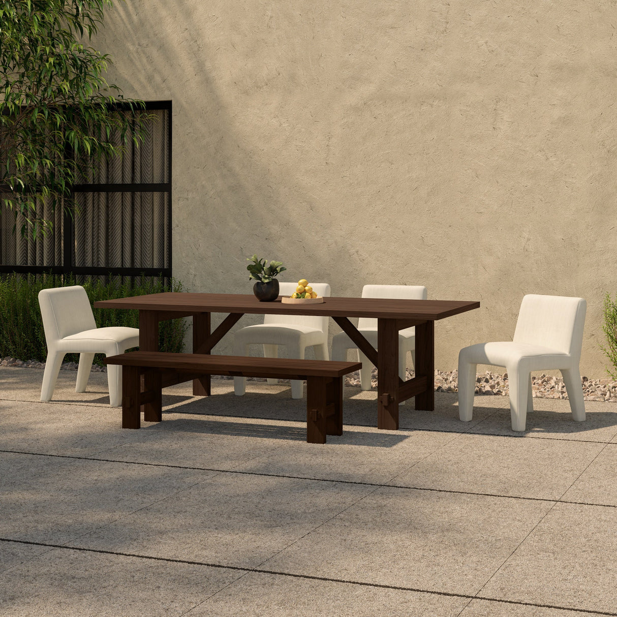 Esmond Brown Outdoor Dining Table by Moe's Home at Eve Furniture