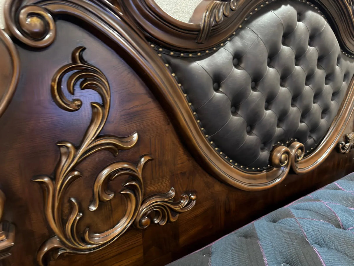 Esparanza Brown Cherry California King Bed by Furniture of America at Eve Furniture