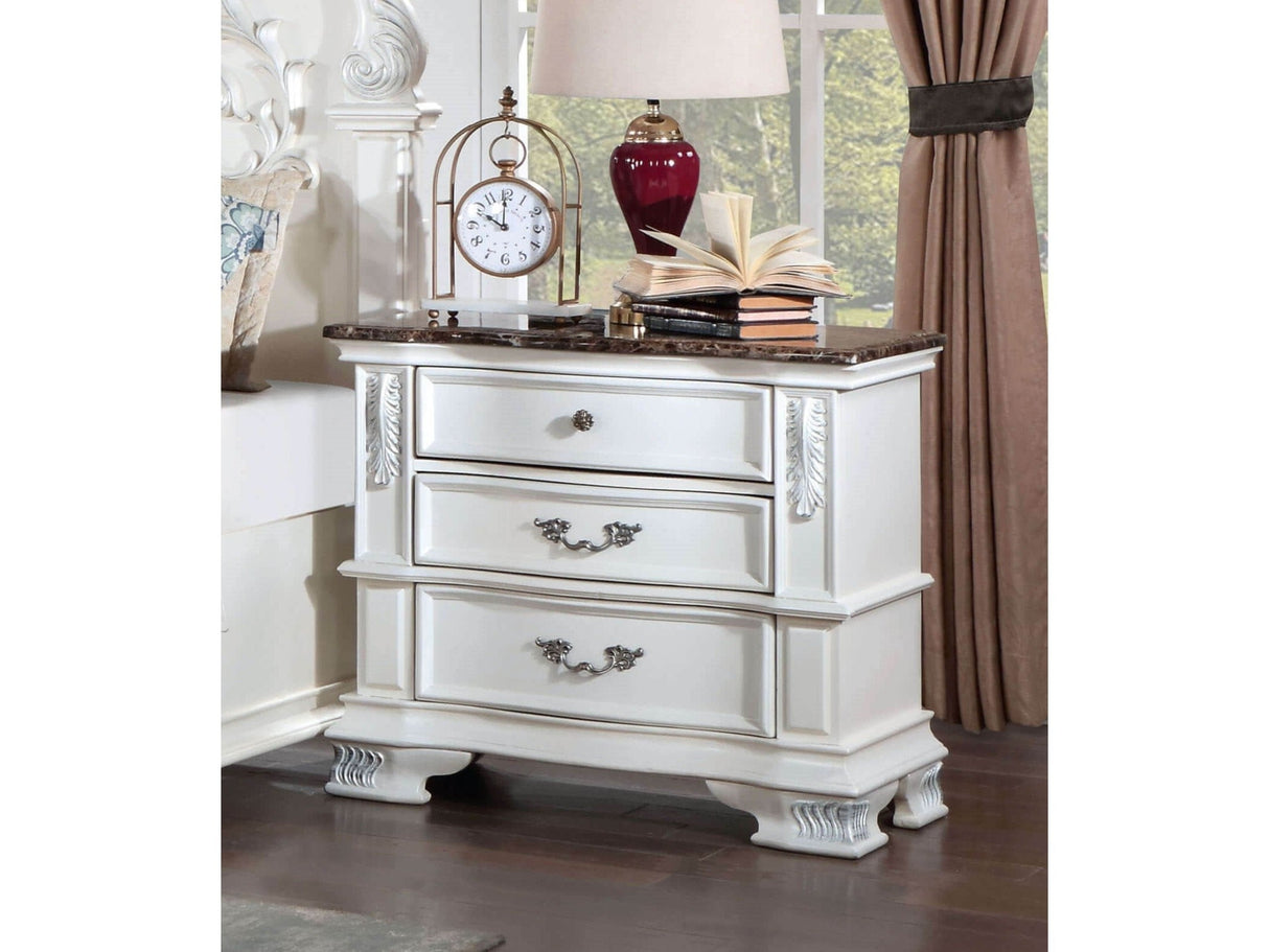Esparanza Pearl White 4-Piece Queen Bedroom Set by Furniture of America at Eve Furniture