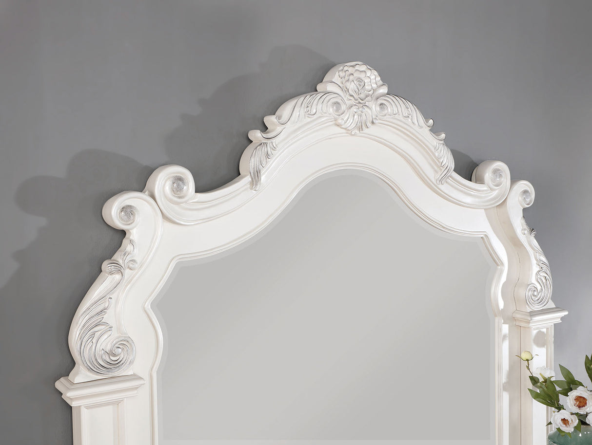 Esparanza Pearl White 5-Piece Queen Bedroom Set by Furniture of America at Eve Furniture
