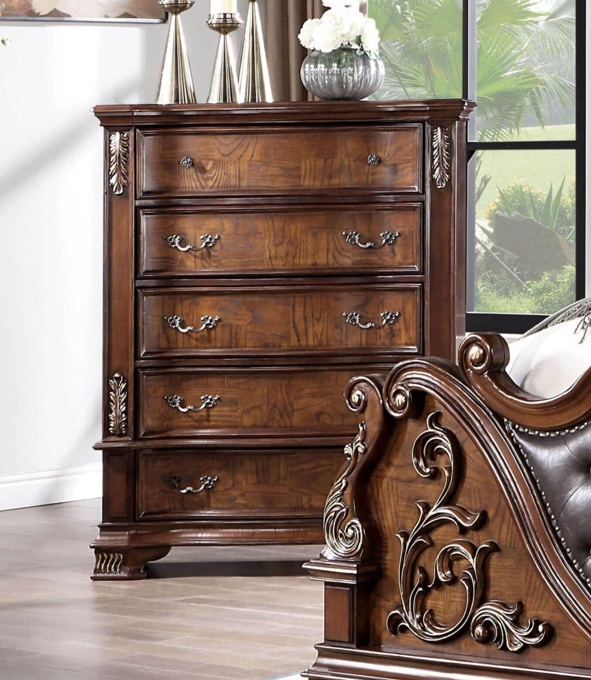 Esparanza Brown Cherry Chest by Furniture of America at Eve Furniture
