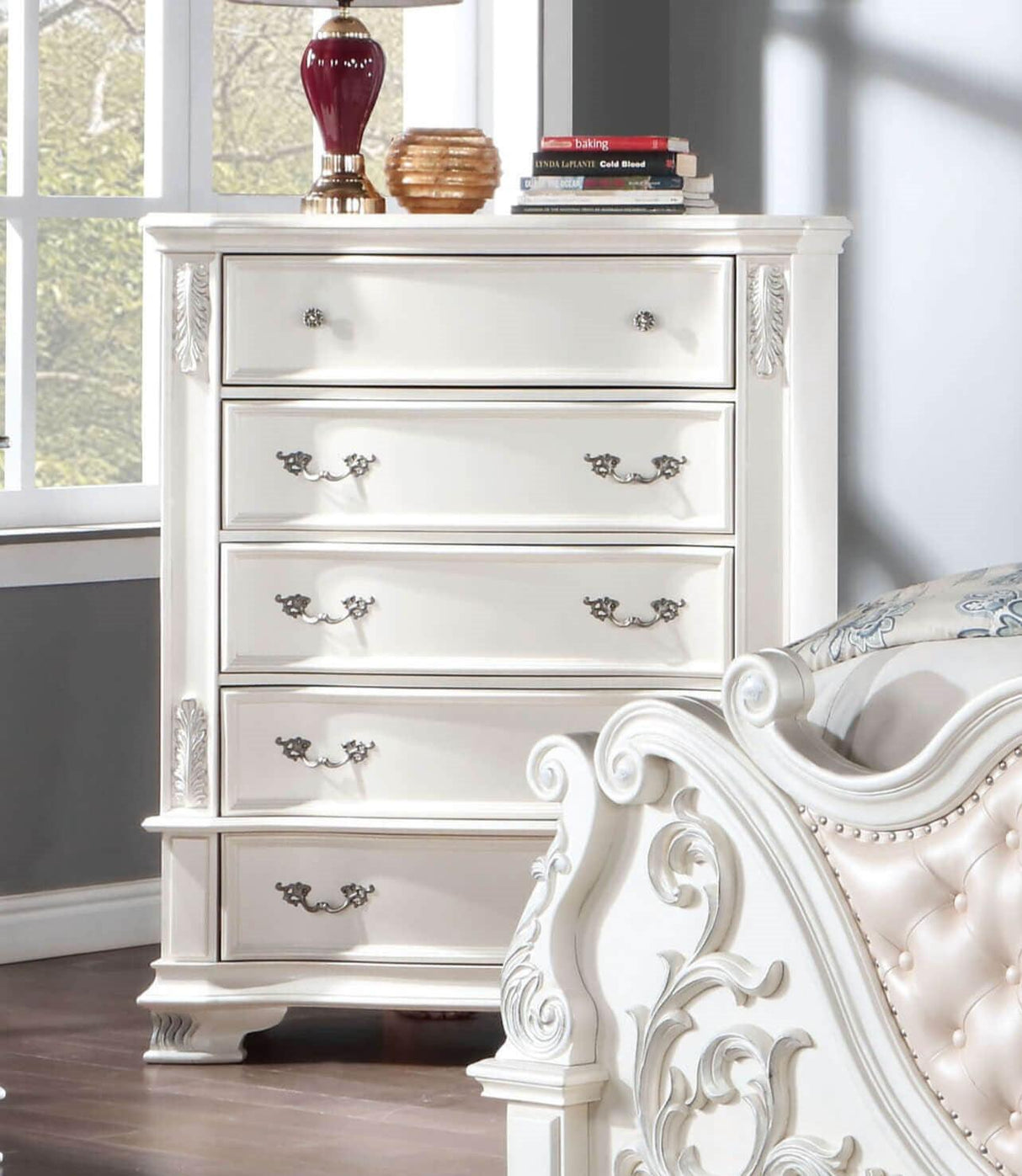 Esparanza Pearl White Bedroom Set by Furniture of America at Eve Furniture