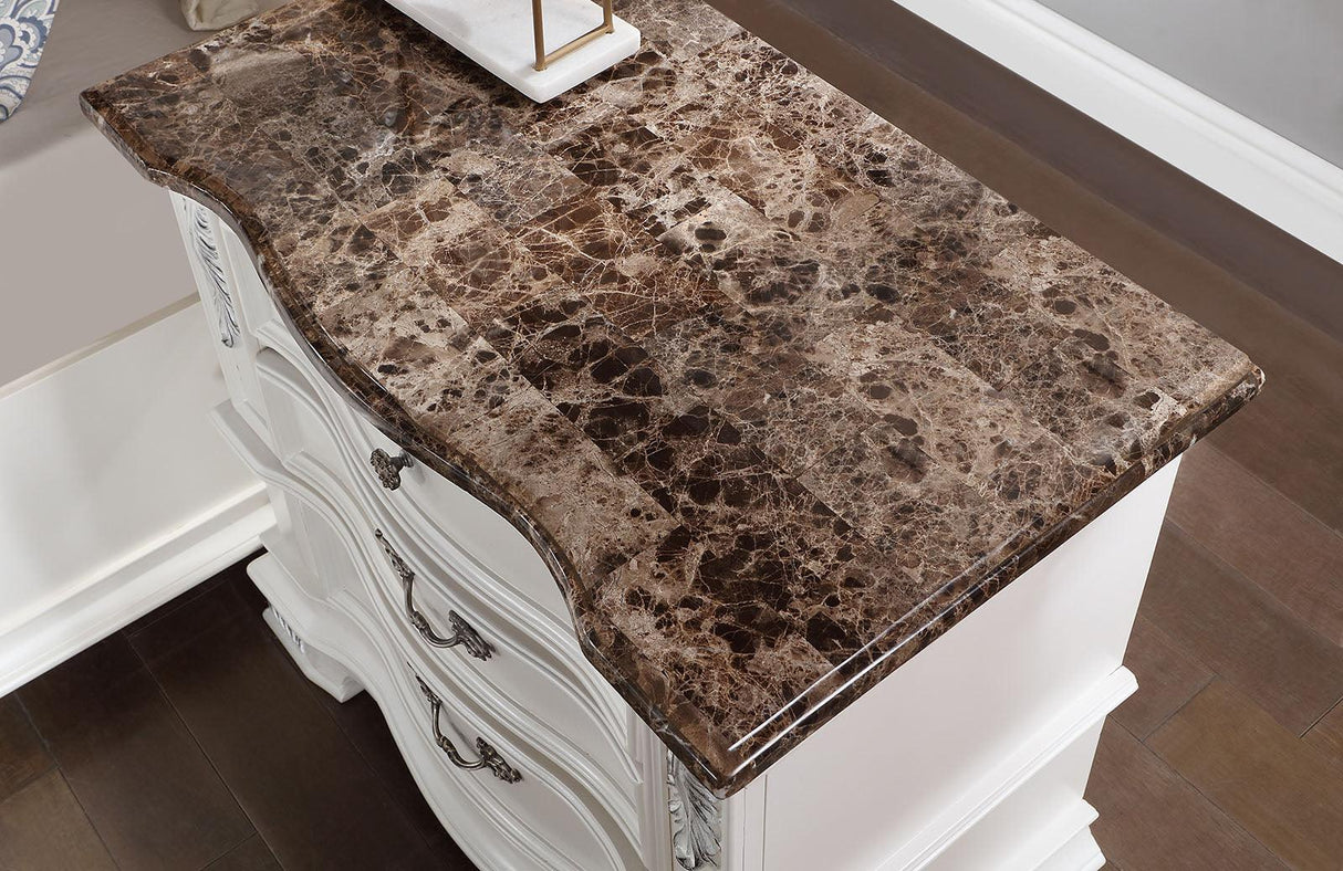 Esparanza Pearl White Night Stand by Furniture of America at Eve Furniture