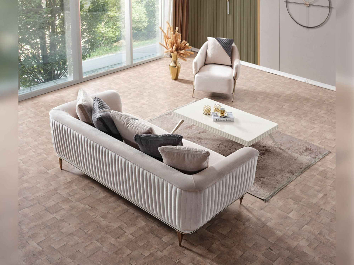 Esperanza Beige 3-Piece Living Room Set (Sofa & Loveseat & Chair) by Furnia at Eve Furniture