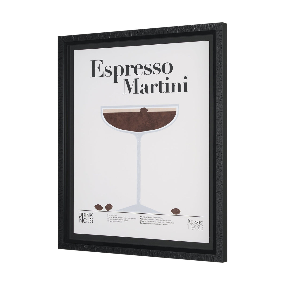 Espresso Martini by Mercana Studio a Hand Embelished Textured Framed Art Print Matted under Glass by Mercana at Eve Furniture