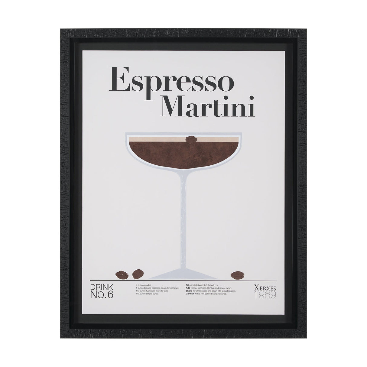 Espresso Martini by Mercana Studio a Hand Embelished Textured Framed Art Print Matted under Glass by Mercana at Eve Furniture