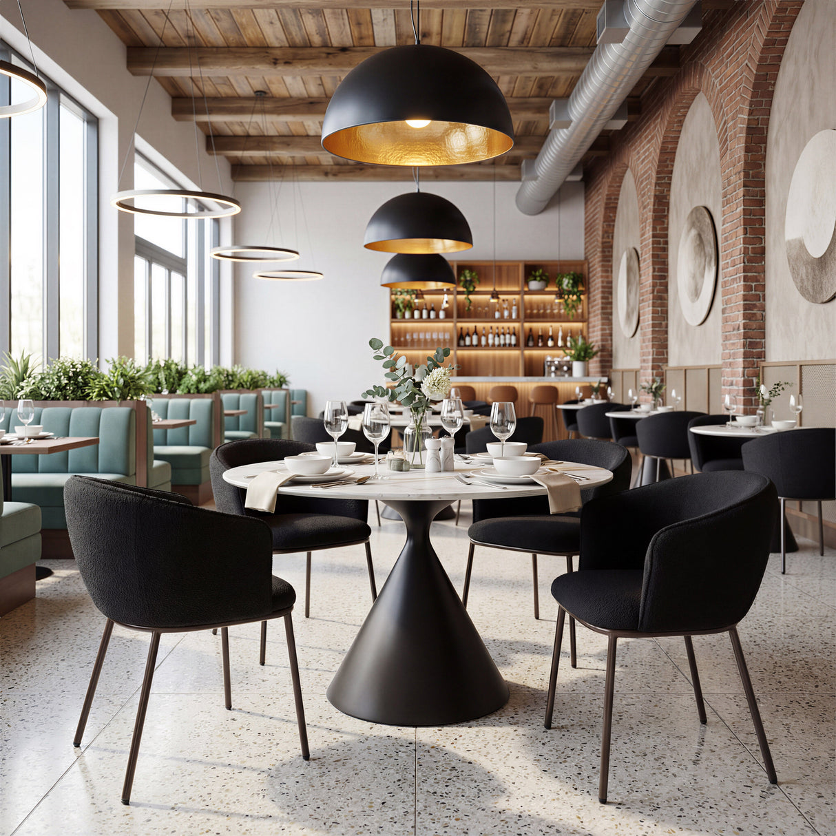 Essen Black & Bronze Dining Chair by Zuomod at Eve Furniture