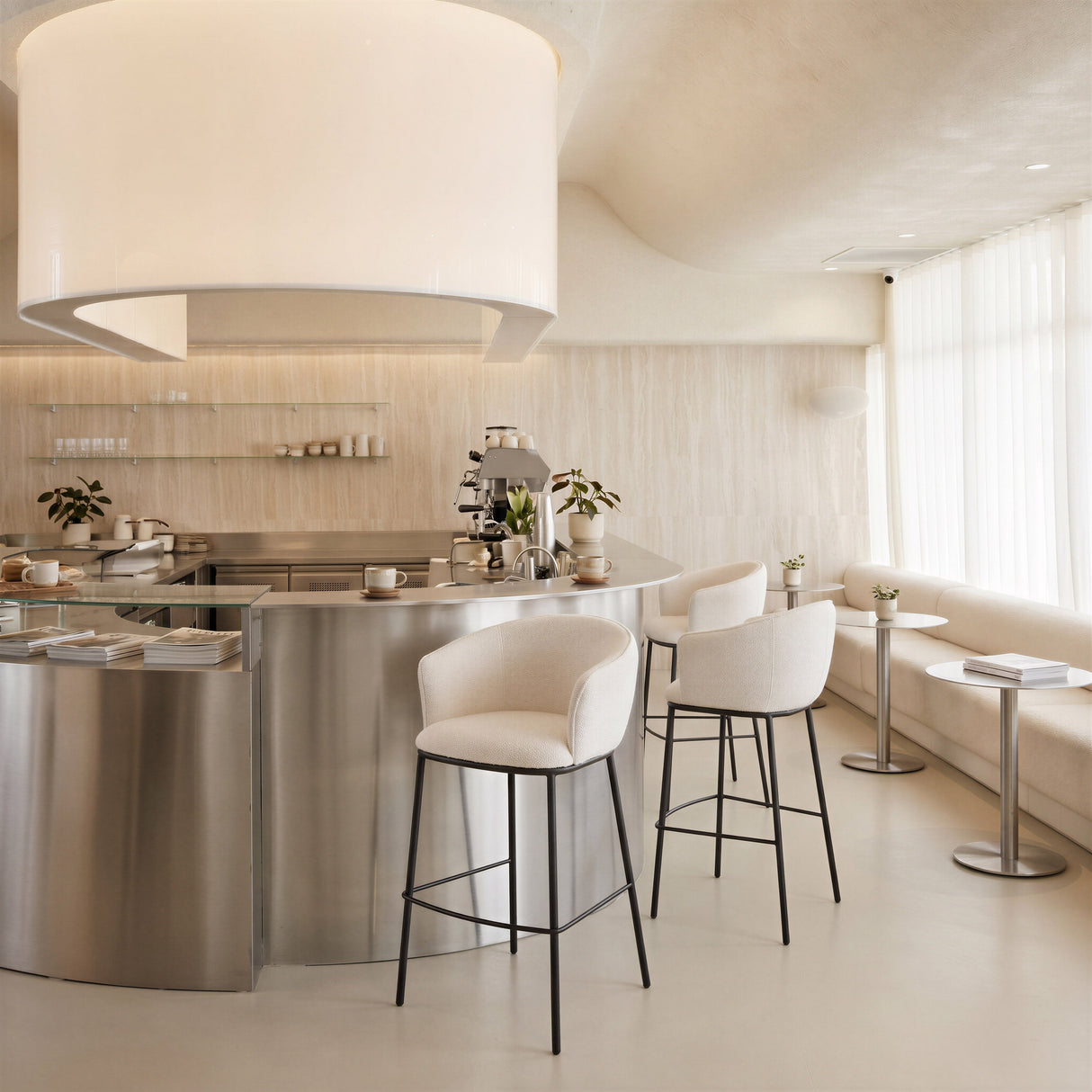 Essen Ivory Barstool by Zuomod at Eve Furniture