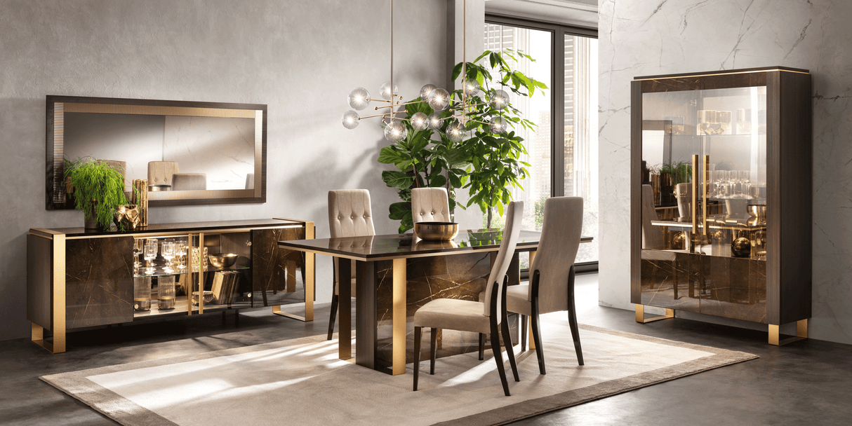 Essenza Brown 2-Door Curio Cabinet by ESF Furniture at Eve Furniture