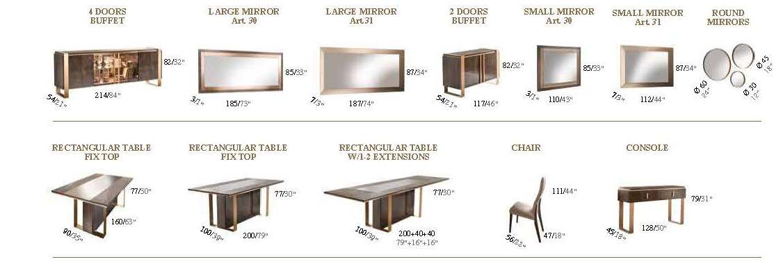 Essenza Large Mirror Art. 30 by ESF Furniture at Eve Furniture