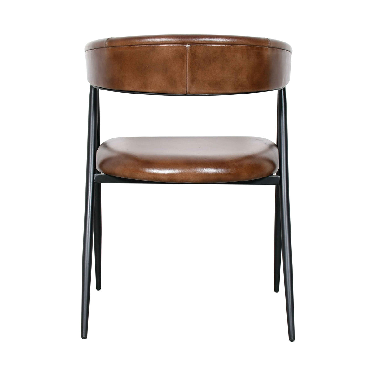 Essex Halstead 23" Dining Chair in Chestnut Leather by Home Trends & Design at Eve Furniture