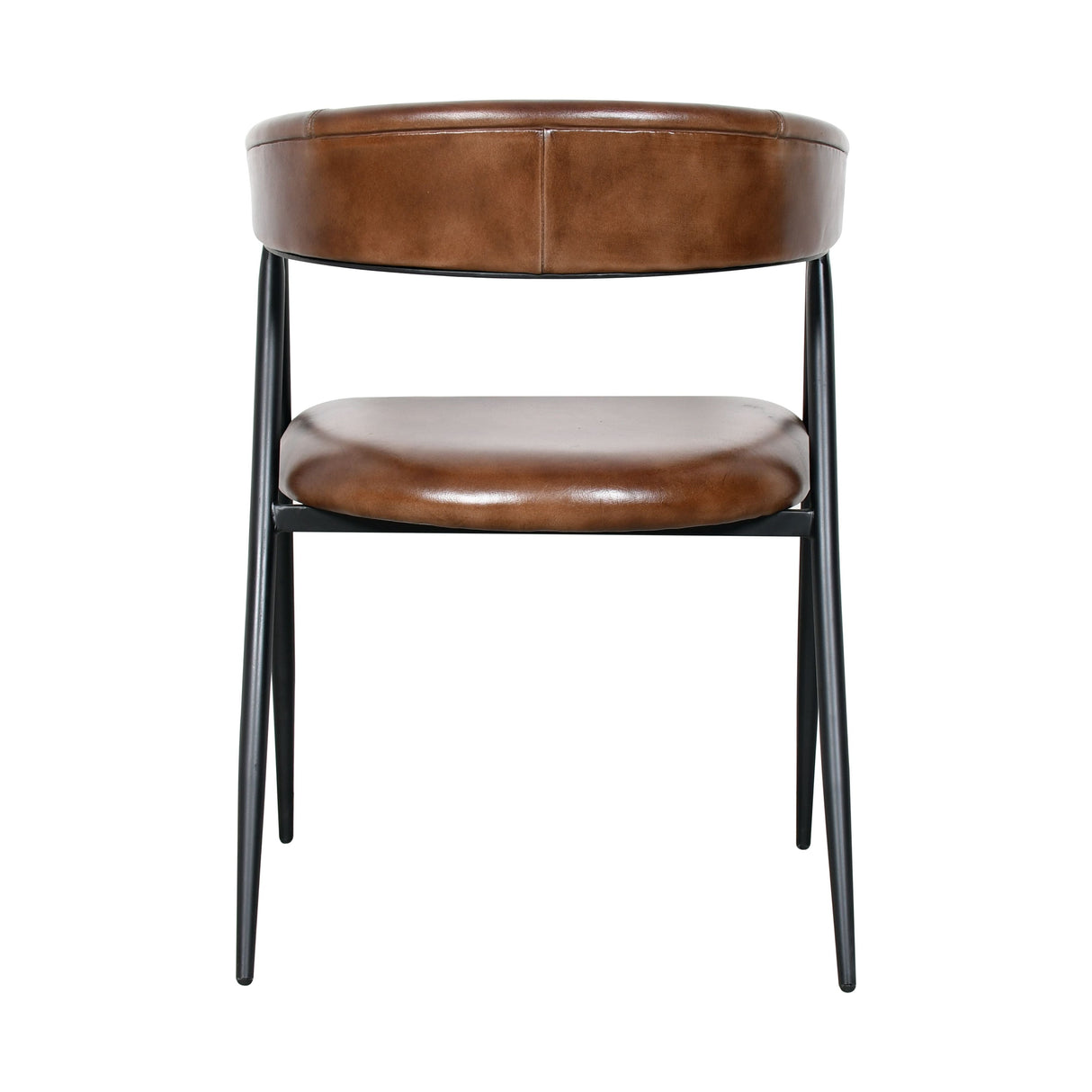 Essex Halstead 23" Dining Chair in Chestnut Leather by Home Trends & Design at Eve Furniture