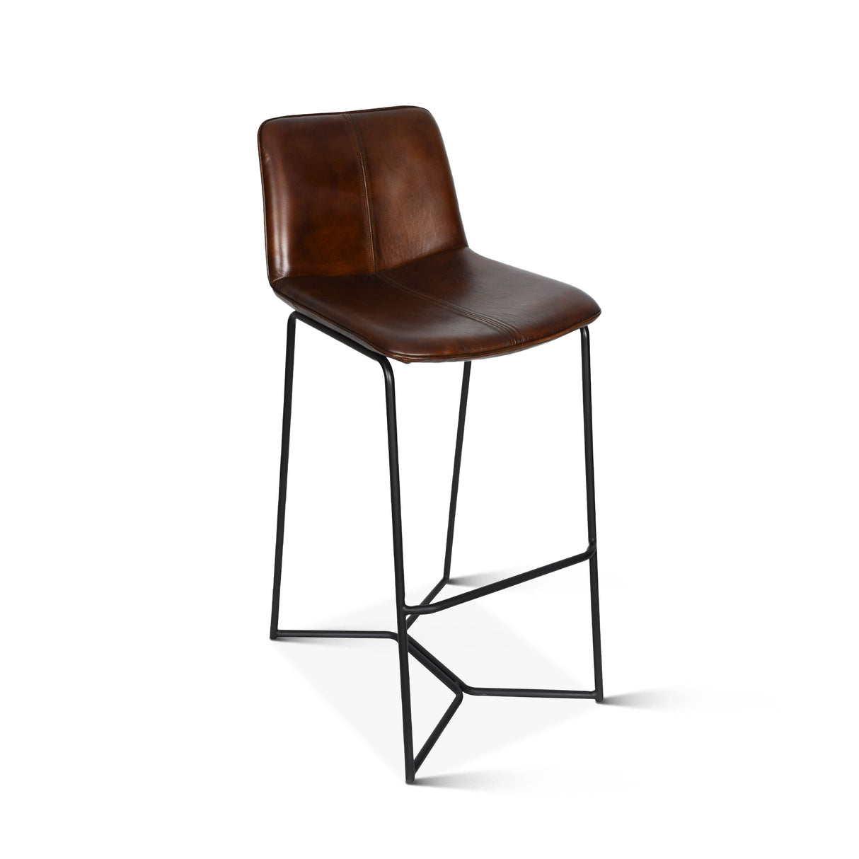 Essex Morgan 18" Bar Chair in Hand Washed Chestnut by Home Trends & Design at Eve Furniture