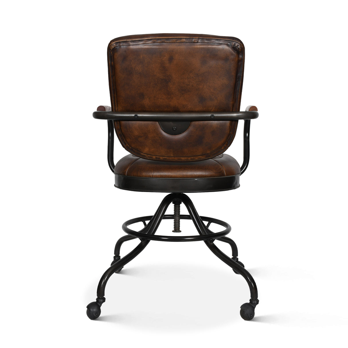Essex Oden 24" Desk Chair in Antique Whiskey Top Grain Leather by Home Trends & Design at Eve Furniture