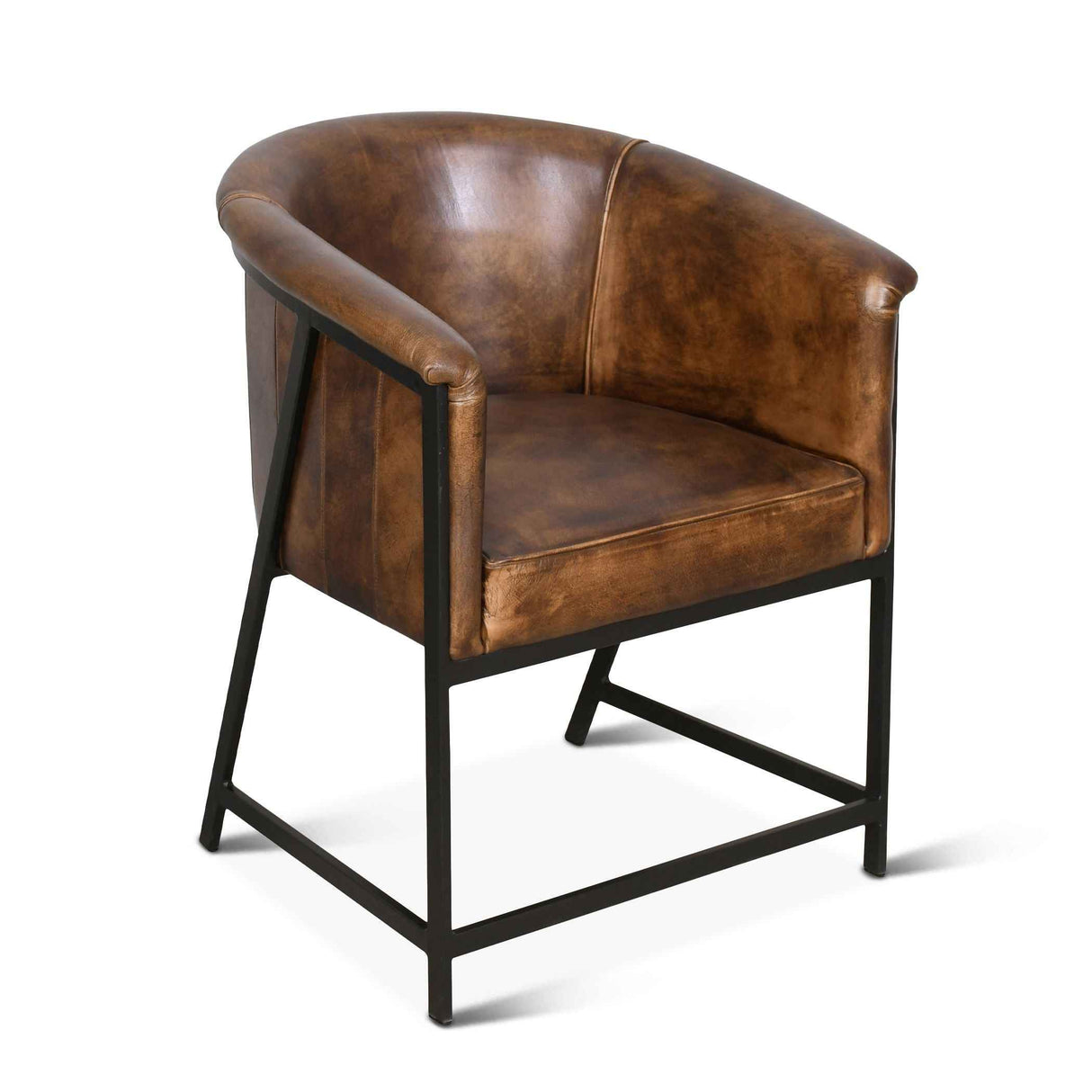 Essex Polo Armchair in Antique Whiskey Leather by Home Trends & Design at Eve Furniture