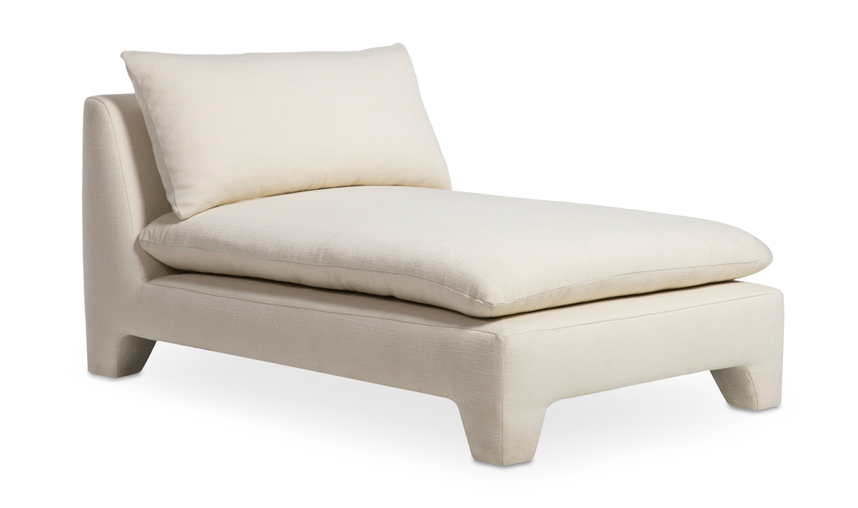 Estelle Chaise Cream by Moe's Home at Eve Furniture