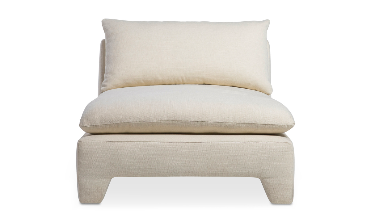 Estelle Chaise Cream by Moe's Home at Eve Furniture