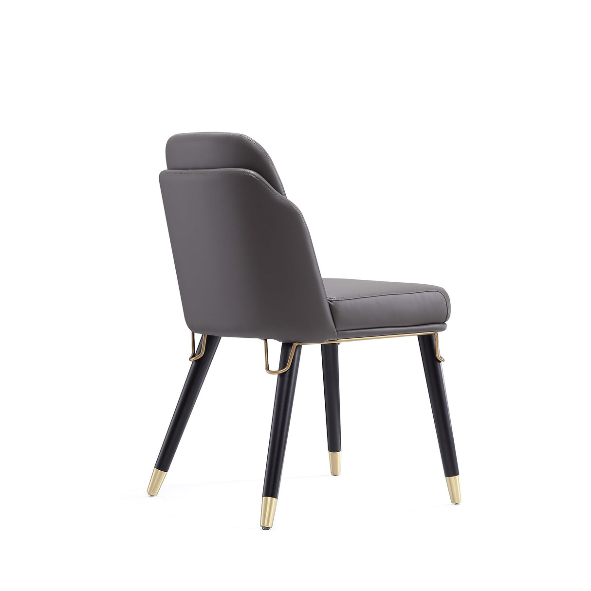 Estelle Dining Chair in Pebble and Black by Manhattan Comfort at Eve Furniture