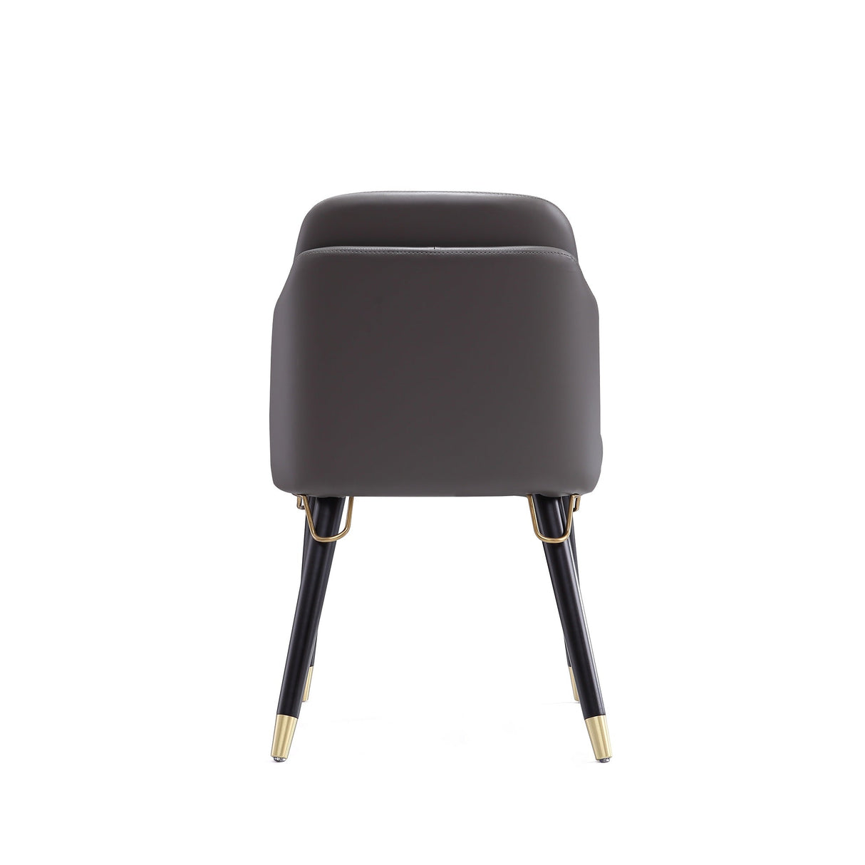 Estelle Dining Chair in Pebble and Black by Manhattan Comfort at Eve Furniture